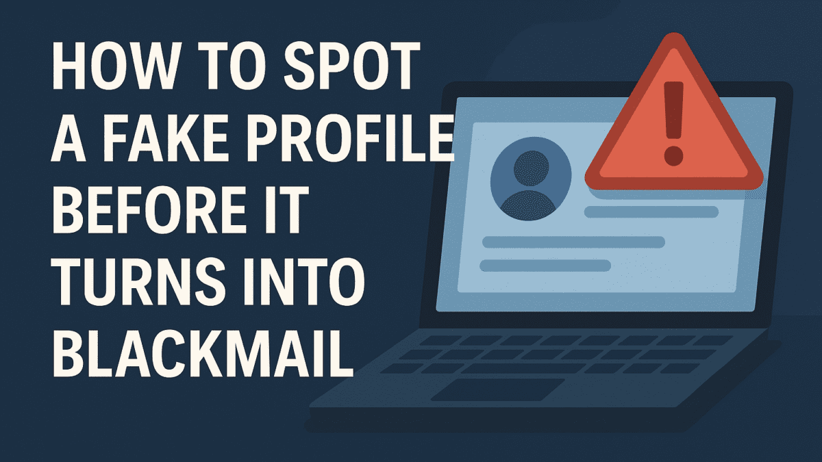 How to Spot a Fake Profile Before It Turns Into Blackmail