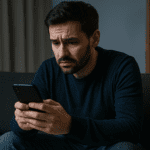 Snapchat Extortion threat message on phone screen