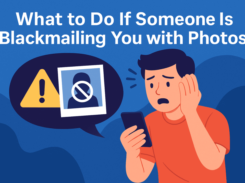 Man being blackmailed with private photos